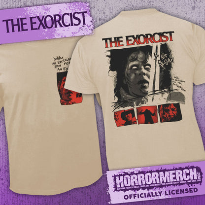 Exorcist - Excellent Day For An Exorcism (Tan) (Front And Back Print) [Mens Shirt]