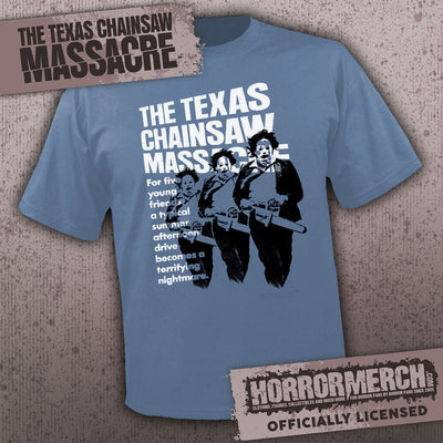 Texas Chainsaw Massacre -  Running  (Blue) [Mens Shirt]