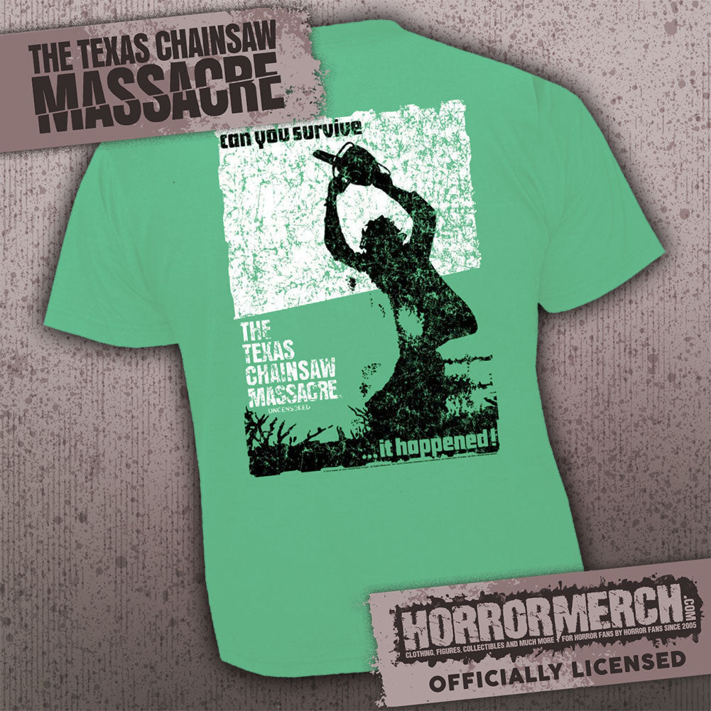 Texas Chainsaw Massacre - Logo Pocket Print (Green) (Front And Back Print) [Mens Shirt]
