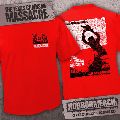 Texas Chainsaw Massacre - Logo Pocket Print (Red) (Front And Back Print) [Mens Shirt]