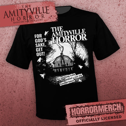 Amityville Horror - For Gods Sake Get Out (BW) [Mens Shirt]