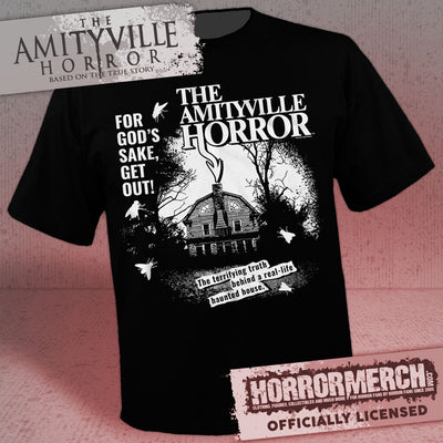 Amityville Horror - For Gods Sake Get Out (BW) Mens Shirt
