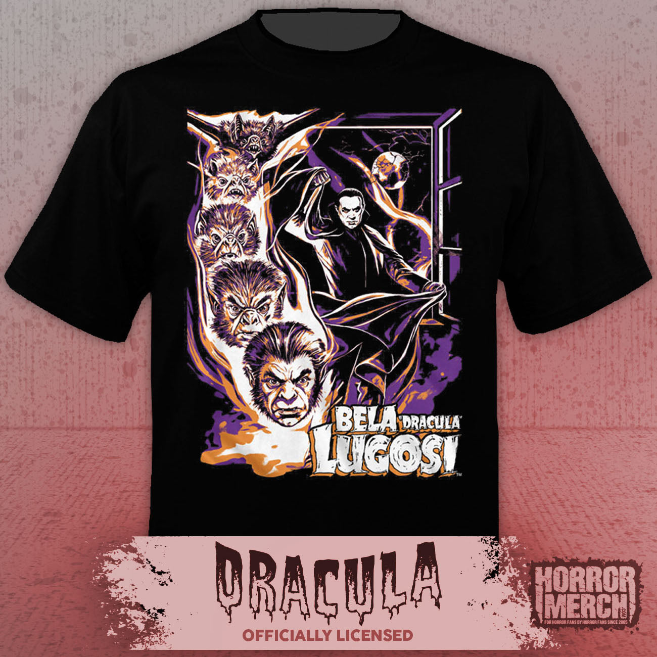 Dracula - Faces (Bela Lugosi) Mens Shirt