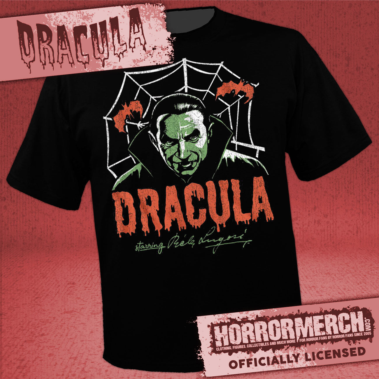 Dracula - Spider Web (Bela Lugosi) Mens Shirt