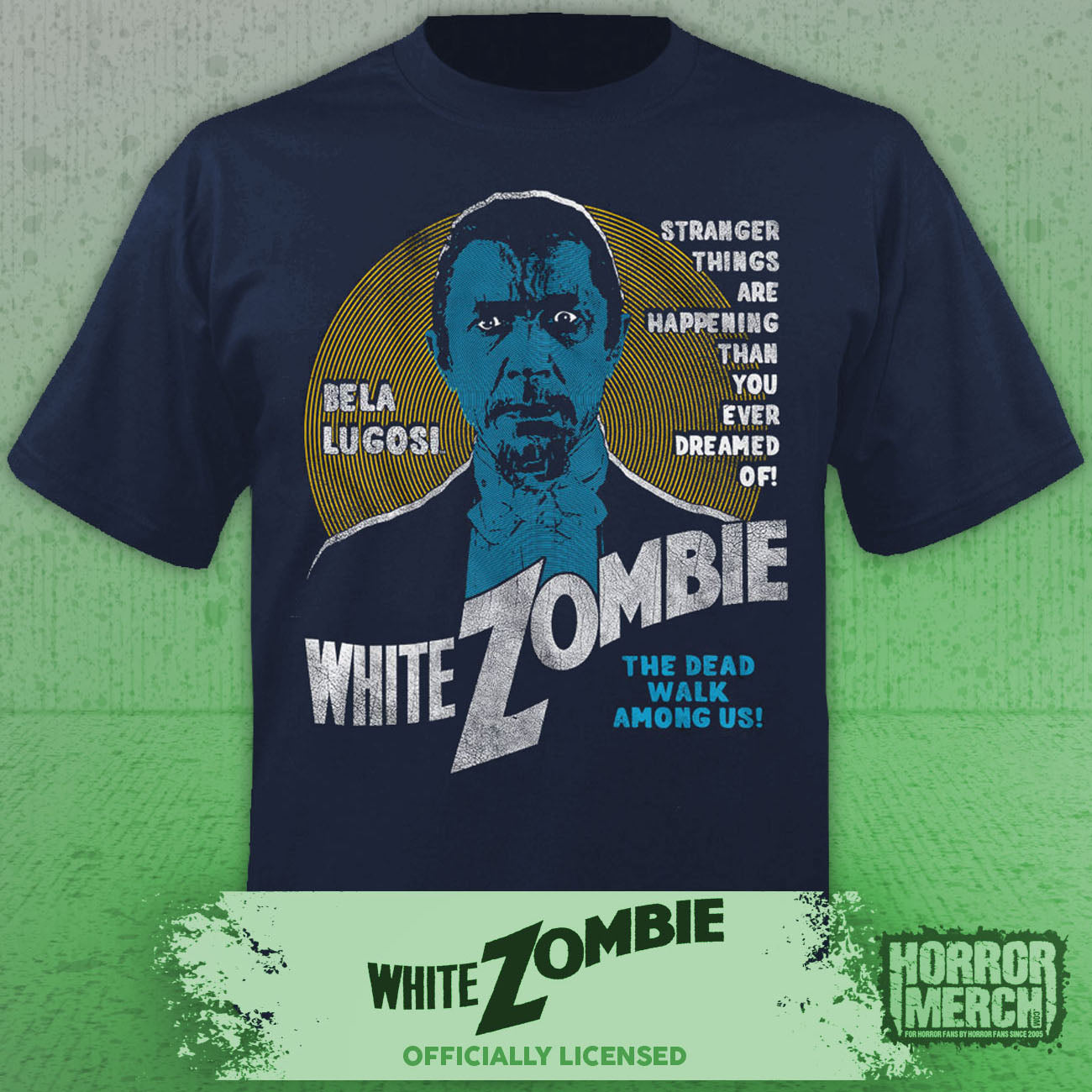 White Zombie - Dead Walk Among Us Mens Shirt (Blue)