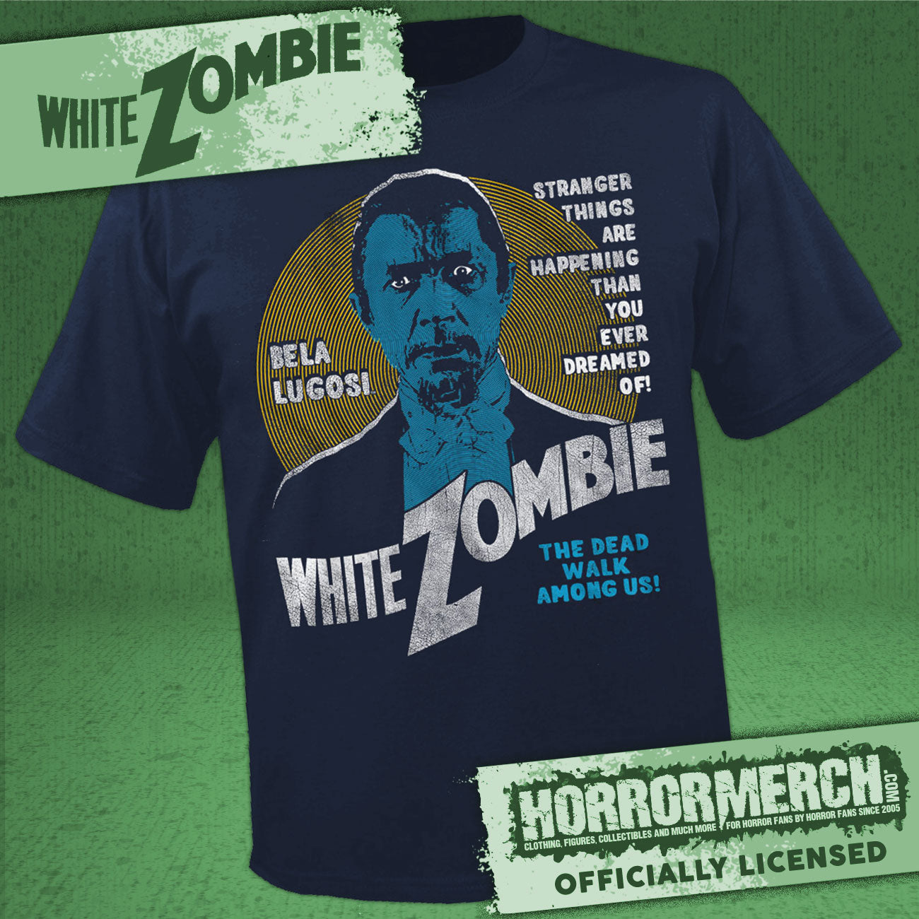 White Zombie - Dead Walk Among Us (Navy) Womens Shirt