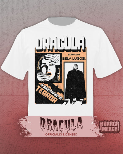 Dracula - Nightmare Of Terror Mens Shirt (White)