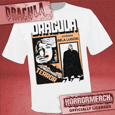 Dracula - Nightmare Of Terror (White) Mens Shirt