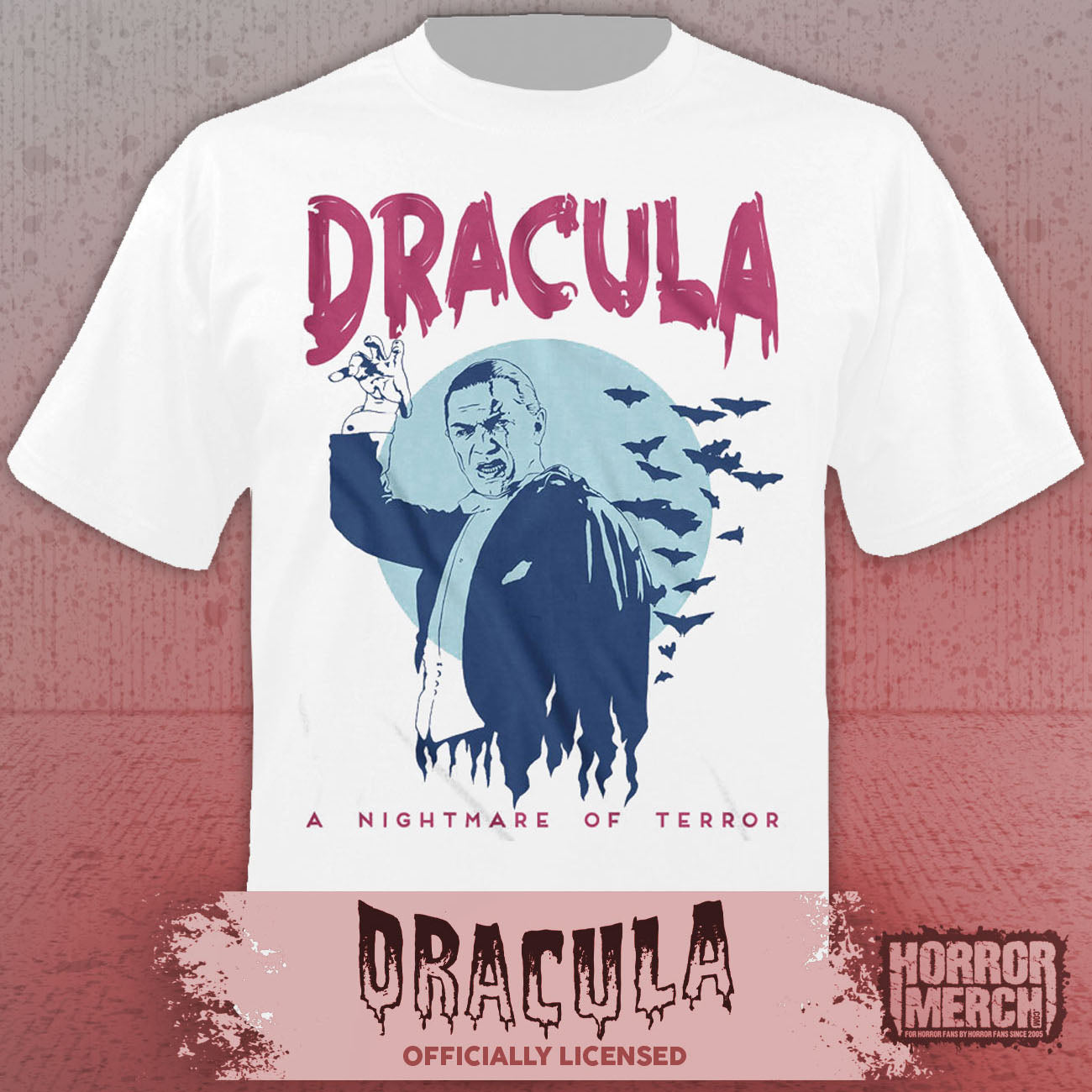 Dracula - A Nightmare Of Terror Mens Shirt (White)