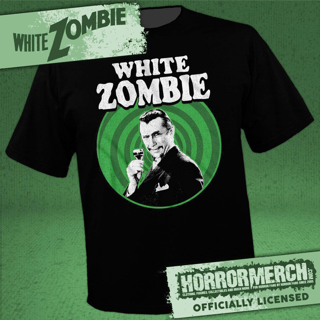 White Zombie - Green Swirl Womens Shirt