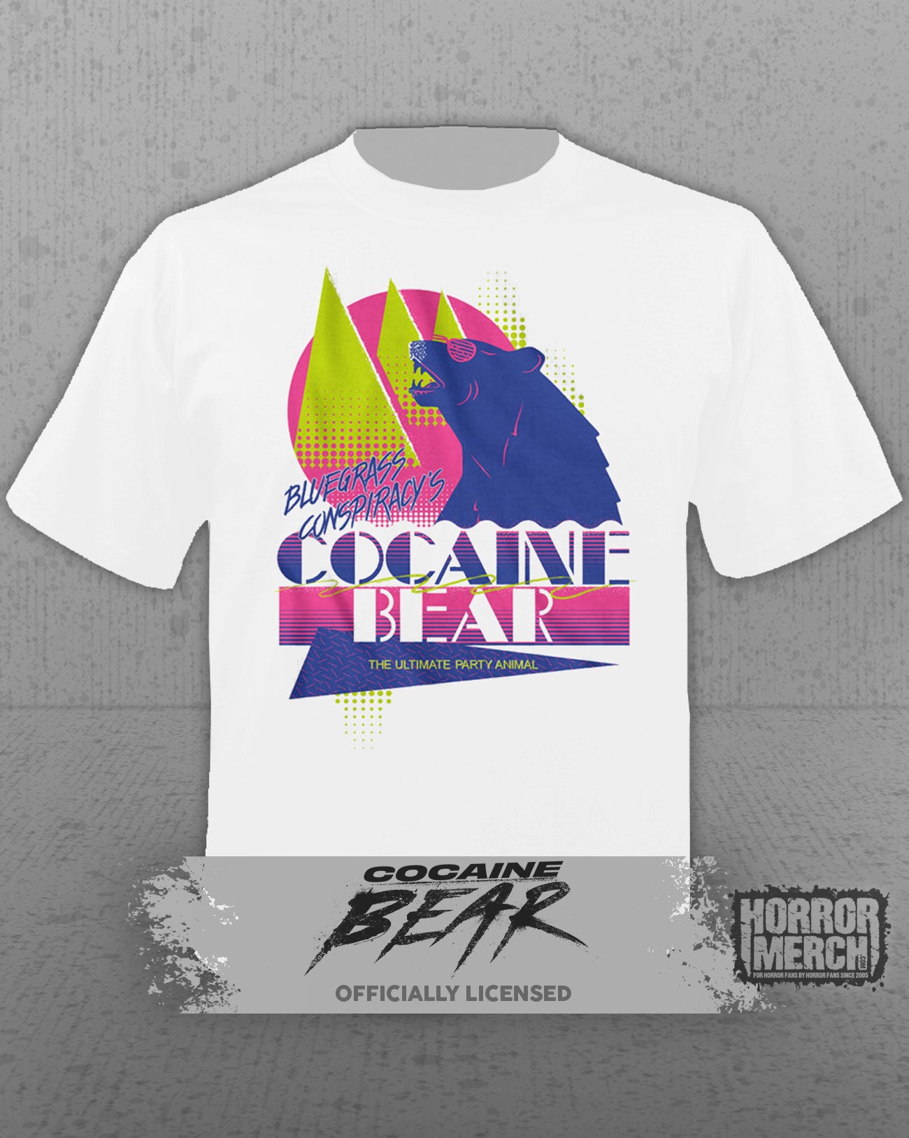 Cocaine Bear -  Mountains Mens Shirt (White)