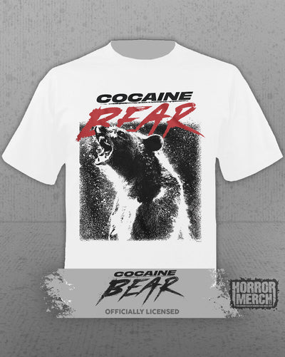 Cocaine Bear - Poster Mens Shirt (White)