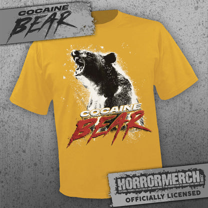 Cocaine Bear - Poster (Yellow) [Mens Shirt]