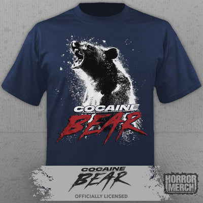 Cocaine Bear - Poster Mens Shirt (Blue)