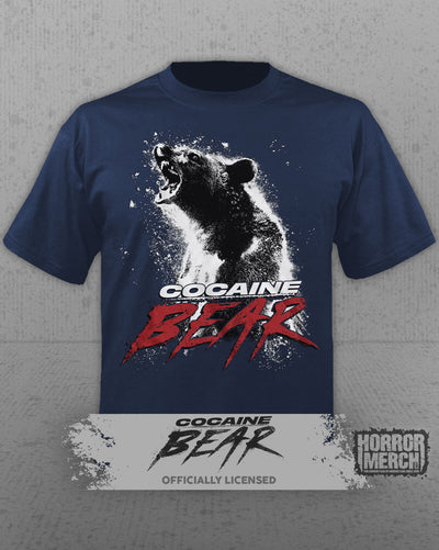 Cocaine Bear - Poster Mens Shirt (Blue)