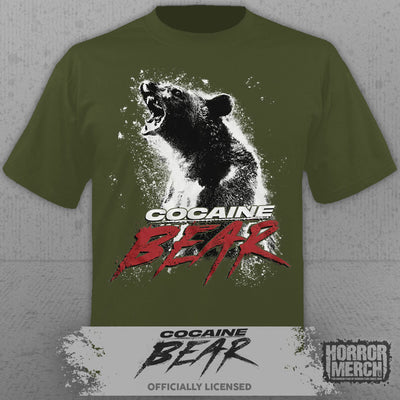 Cocaine Bear - Poster Mens Shirt (Green)