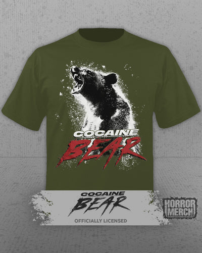 Cocaine Bear - Poster Mens Shirt (Green)