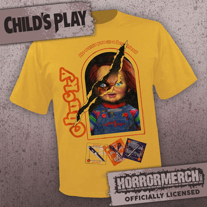 Childs Play - Good Guys Box (Ripped - Gold) [Mens Shirt]