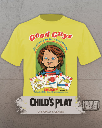 Childs Play - Good Guys Box Mens Shirt (Yellow)