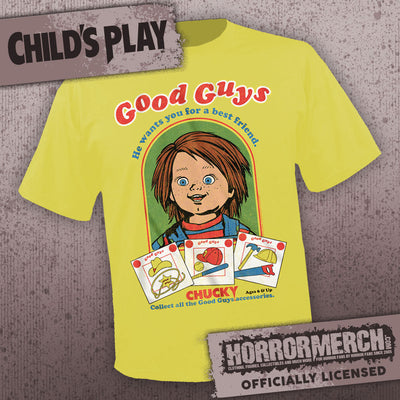 Childs Play - Good Guys Box (Cartoon - Yellow) [Mens Shirt]