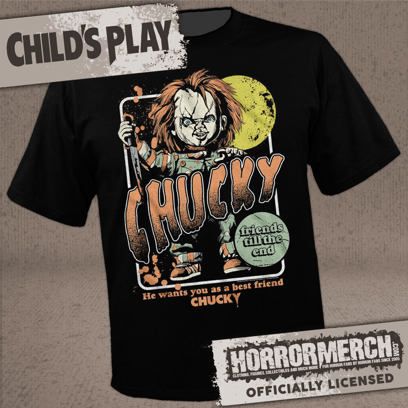 Childs Play - Friends Til The End (Halloween) Mens Shirt
