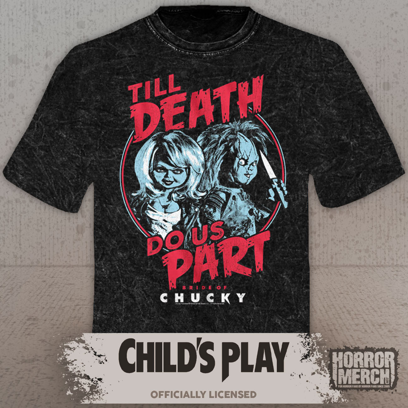 Childs Play - Til Death Do Us Part Mens Shirt (Mineral Wash)