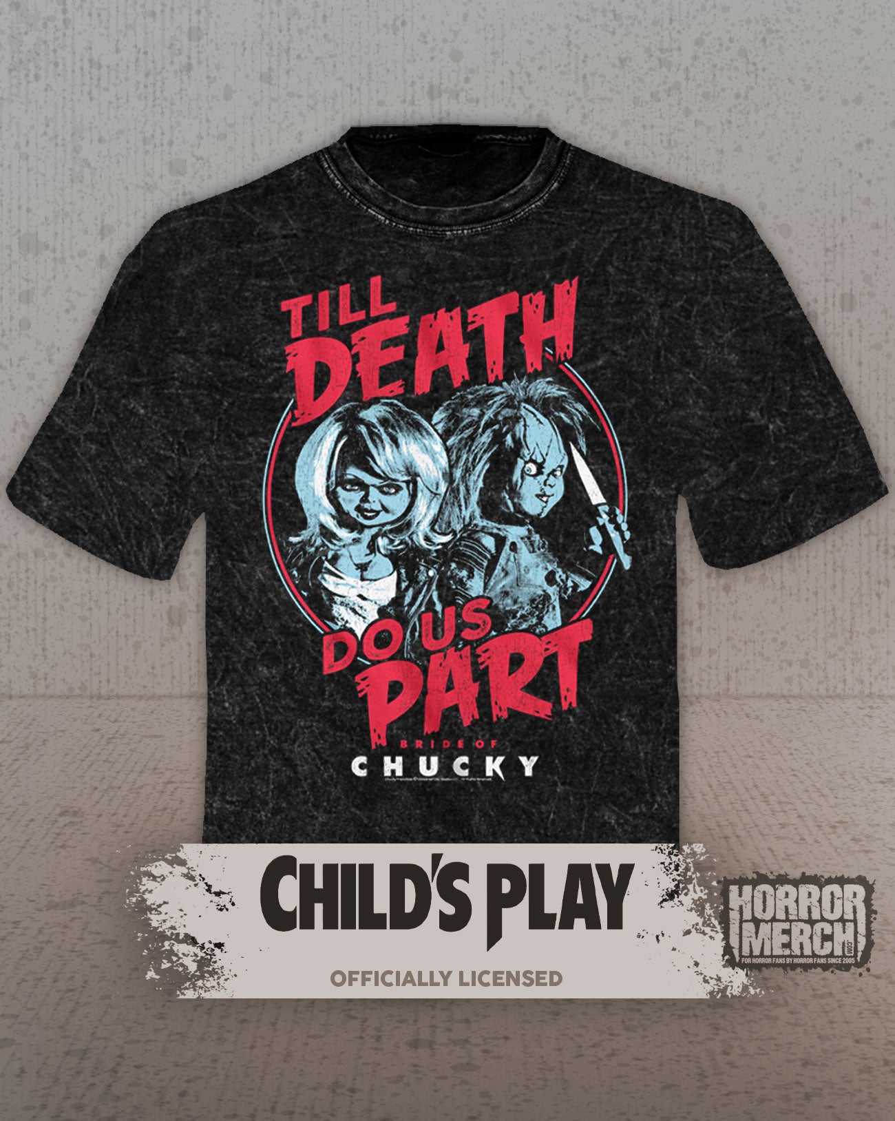 Childs Play - Til Death Do Us Part Mens Shirt (Mineral Wash)