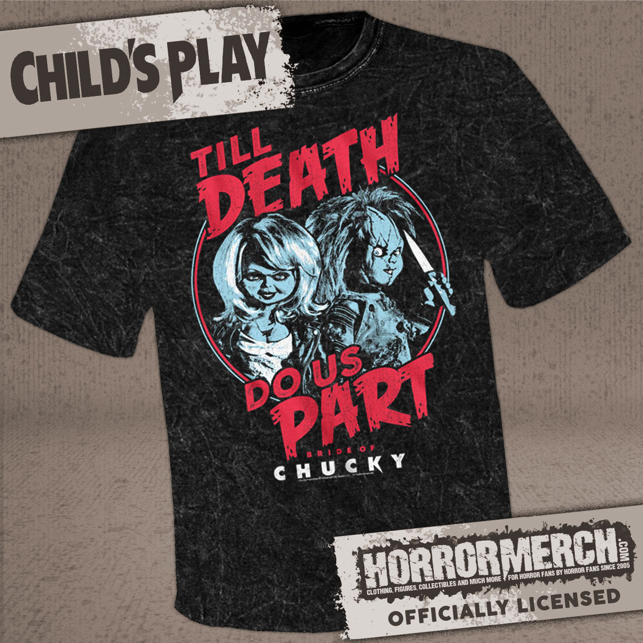 Childs Play - Til Death Do Us Part (Mineral Wash) Mens Shirt
