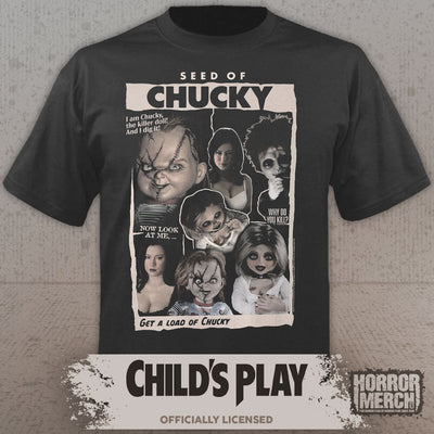 Childs Play - Seed Of Chucky (Collage) Mens Shirt (Gray)