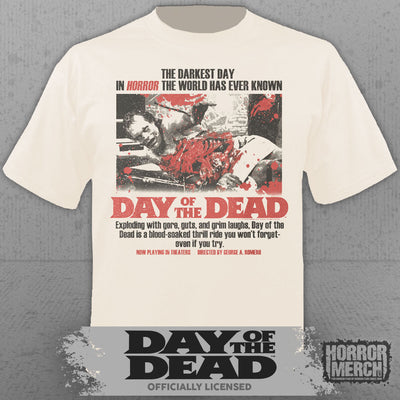 Day Of The Dead - Darkest Day Of Horror Mens Shirt (Cream)