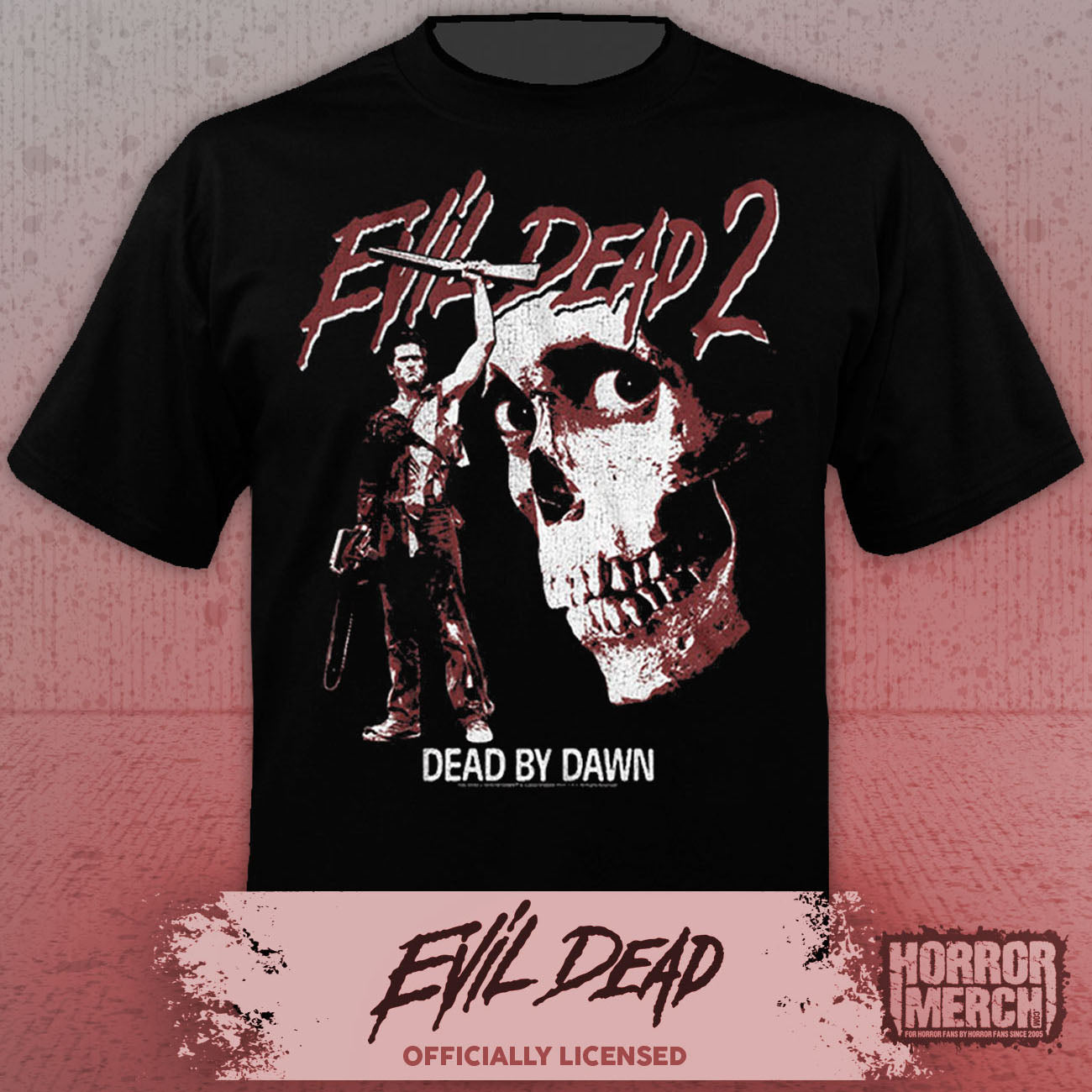 Evil Dead - Retro Skull Mens Shirt