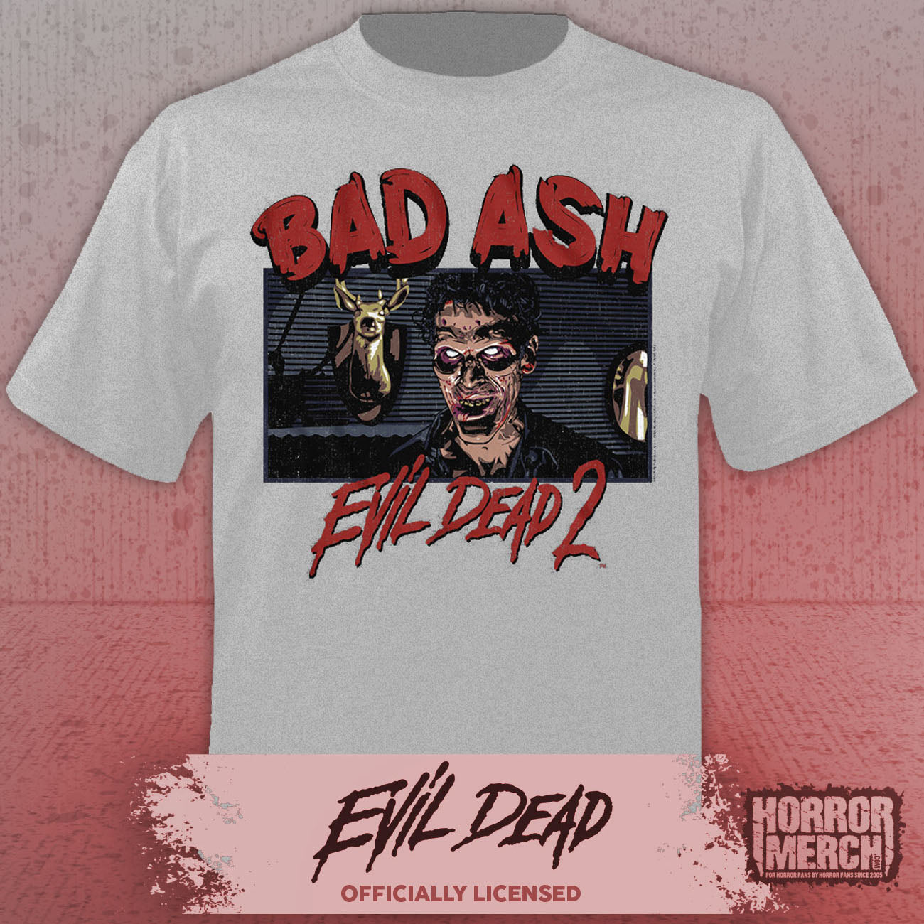 Evil Dead - Bad Ash Mens Shirt (Gray)