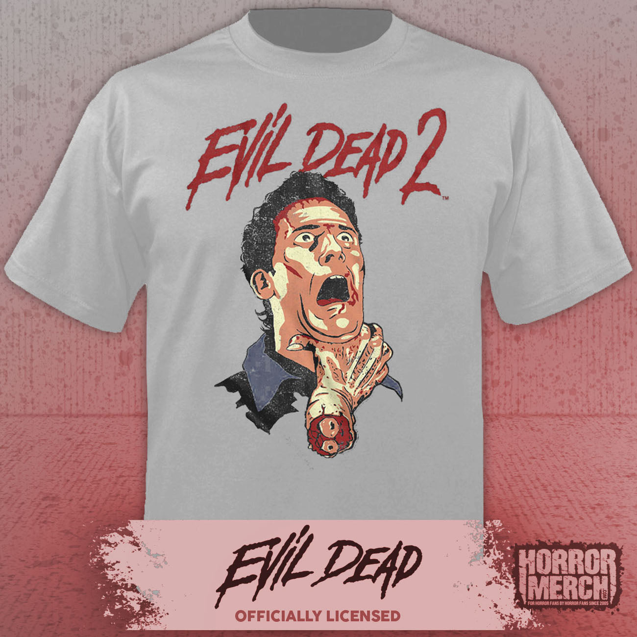 Evil Dead - Throat Mens Shirt (Gray)