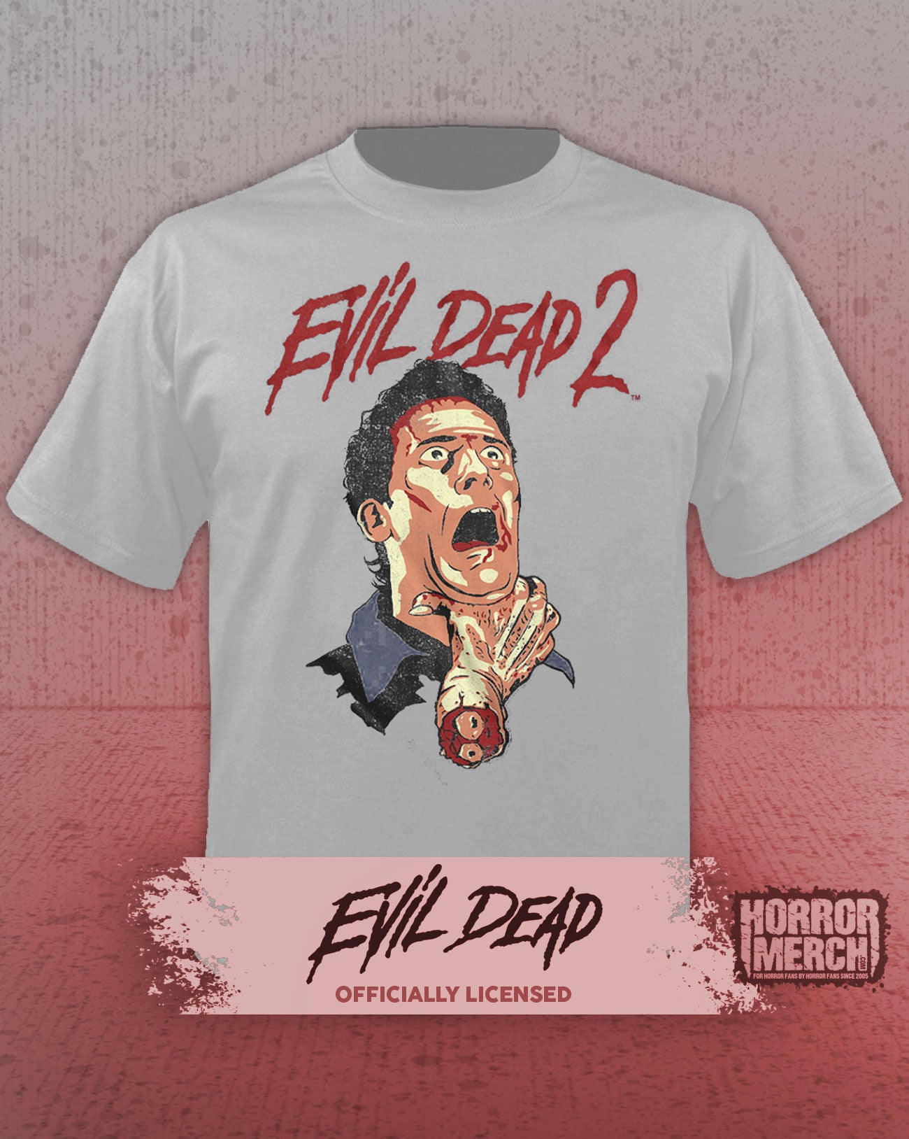 Evil Dead - Throat Mens Shirt (Gray)