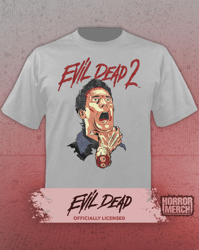 Evil Dead - Throat Mens Shirt (Gray)