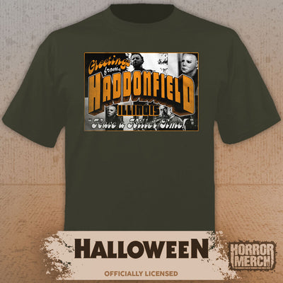 Halloween - Haddonfienld Postcard Mens Shirt (Green)