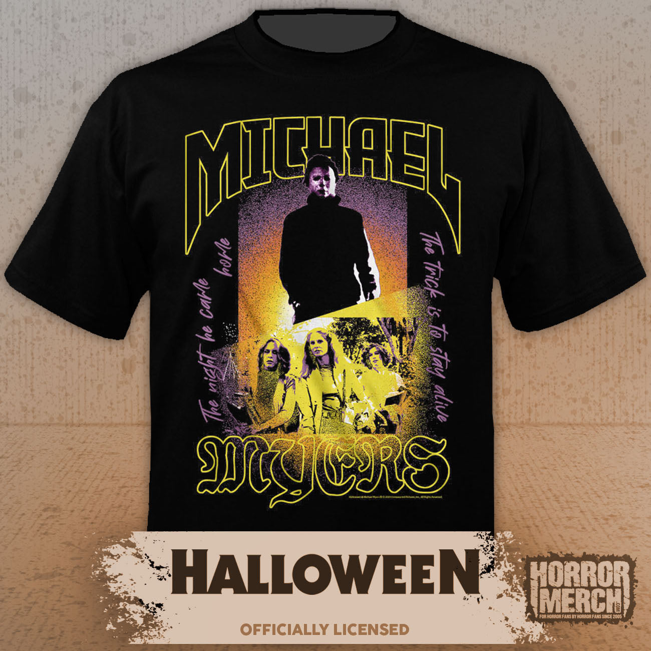 Halloween - Trick (Purple-Yellow) Mens Shirt