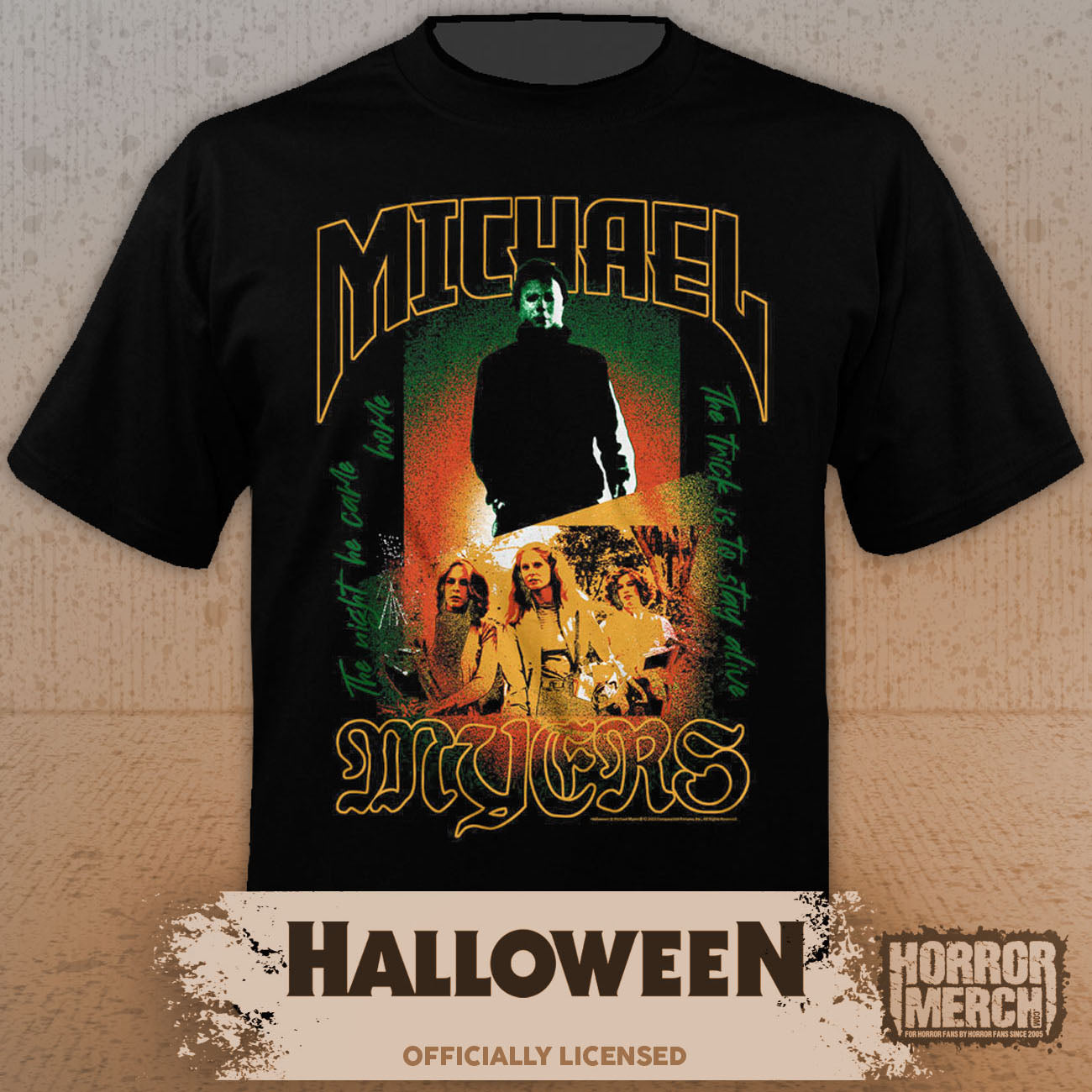 Halloween - Trick (Green-Orange) Mens Shirt