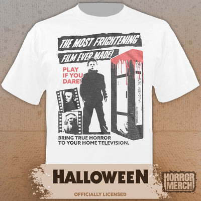 Halloween - Bloody VHS Mens Shirt (White)