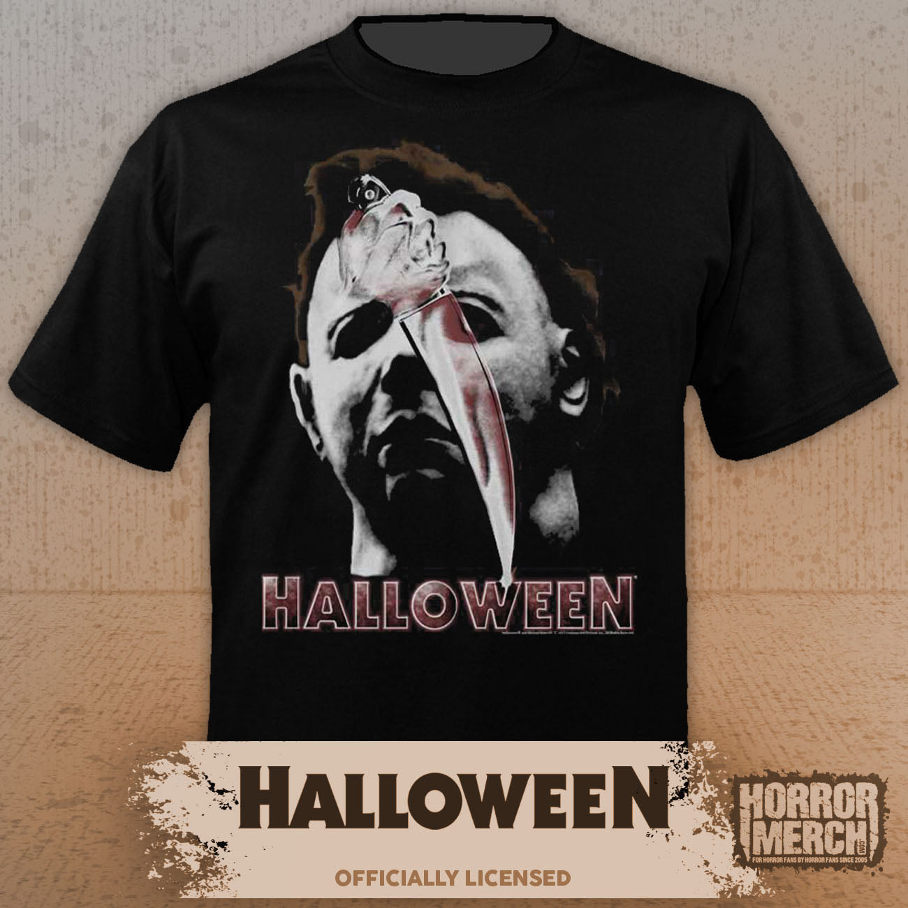 Halloween - Knife+Mask Mens Shirt