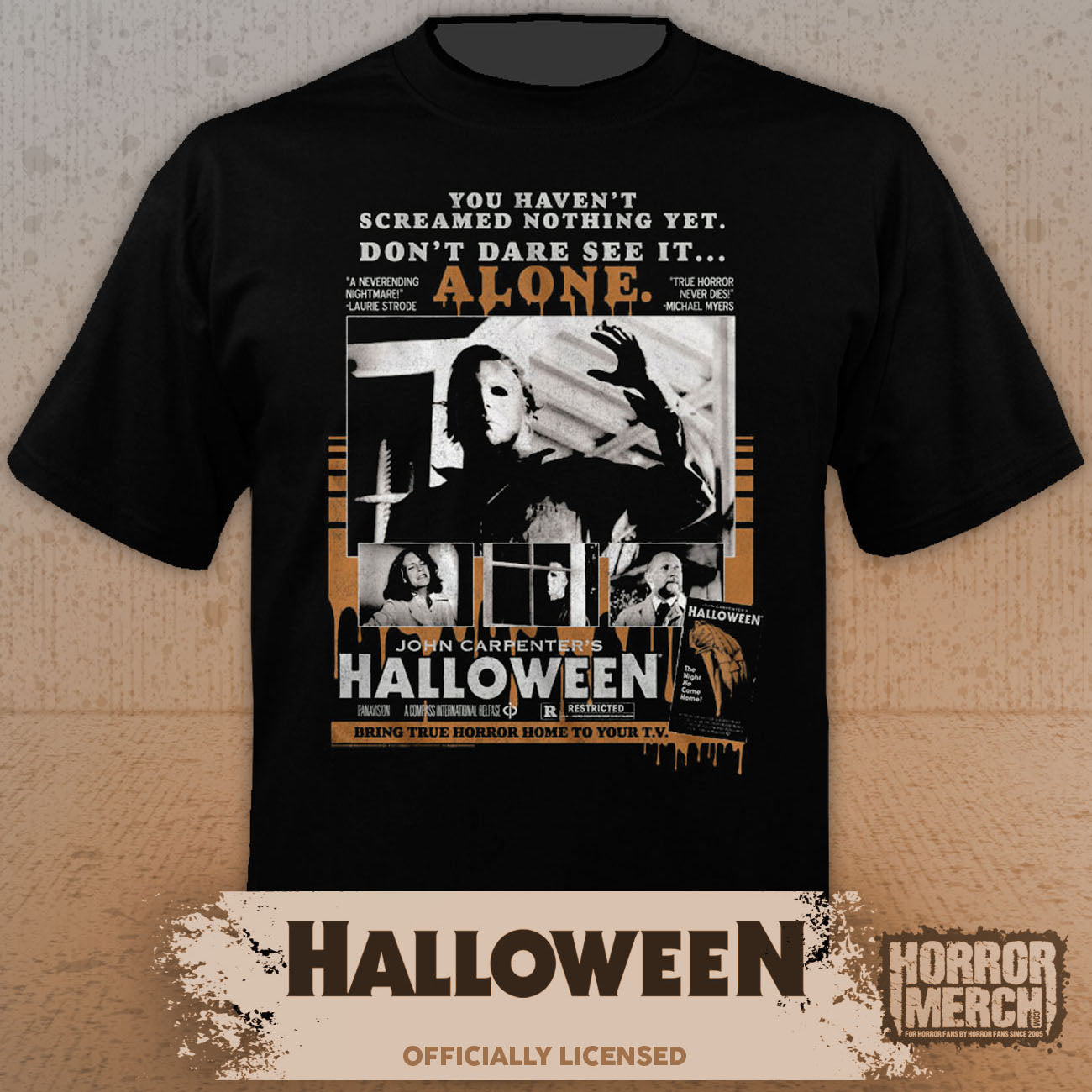 Halloween - Dont Dare See It Alone Mens Shirt (Gray)