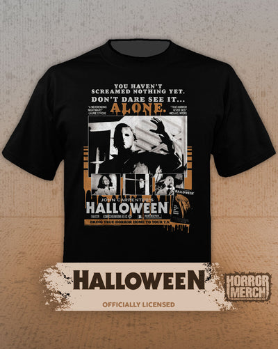 Halloween - Dont Dare See It Alone Mens Shirt (Gray)