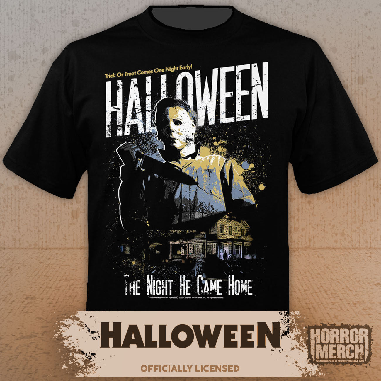 Halloween - Night He Came Home Distressed Mens Shirt