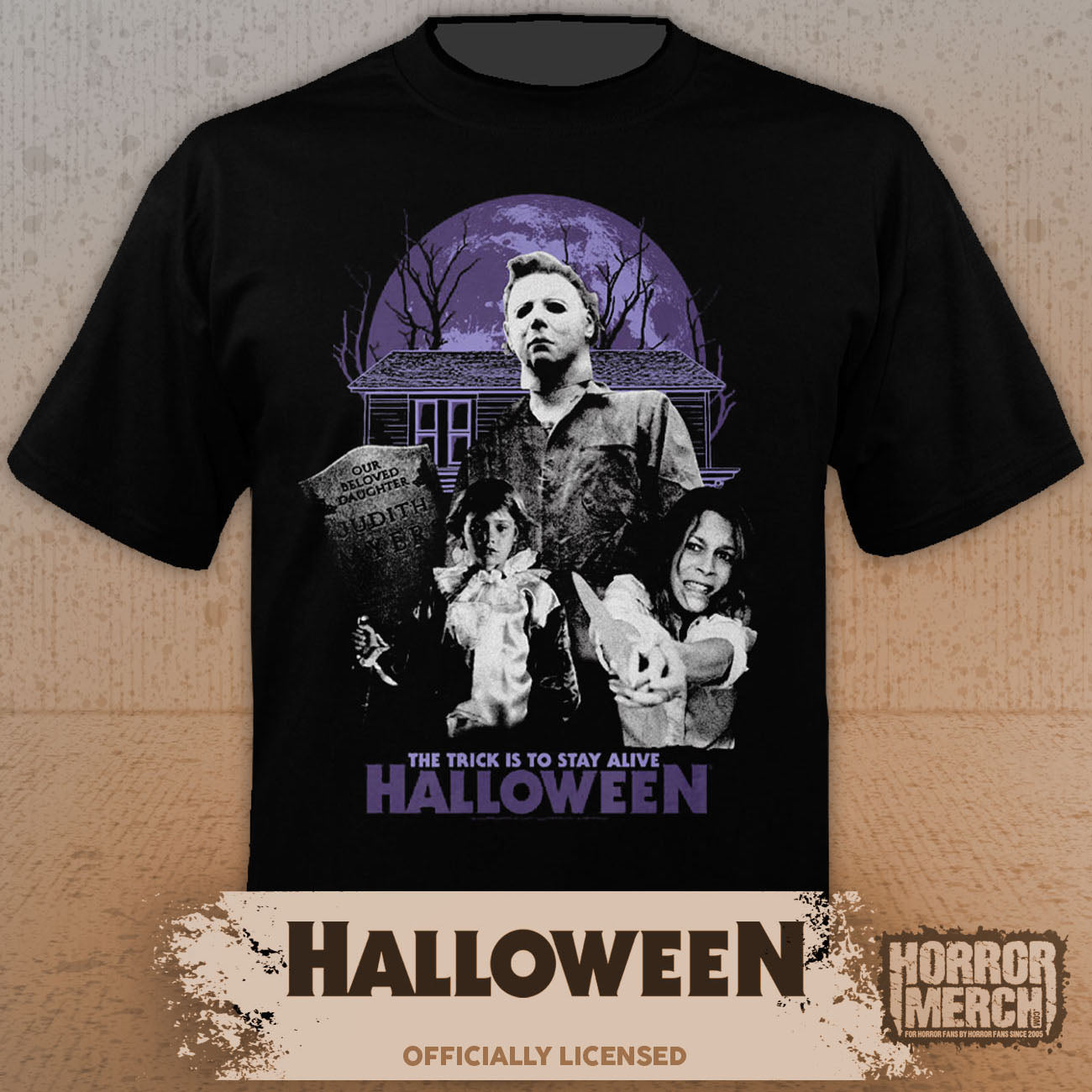 Halloween - Collage (Purple Moon) Mens Shirt