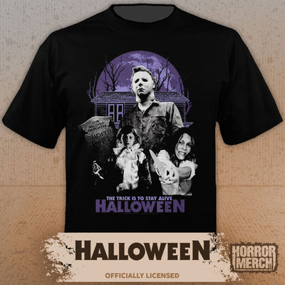 Halloween - Collage (Purple Moon) Mens Shirt