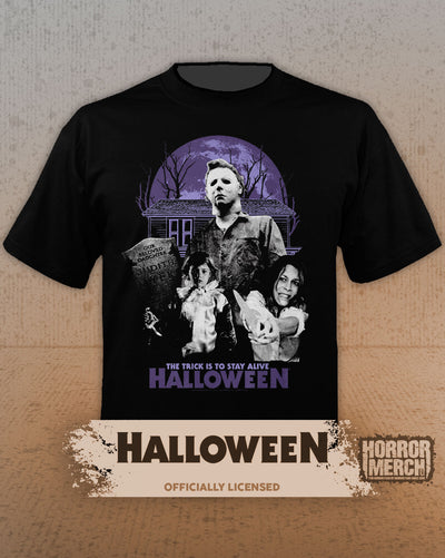 Halloween - Collage (Purple Moon) Mens Shirt