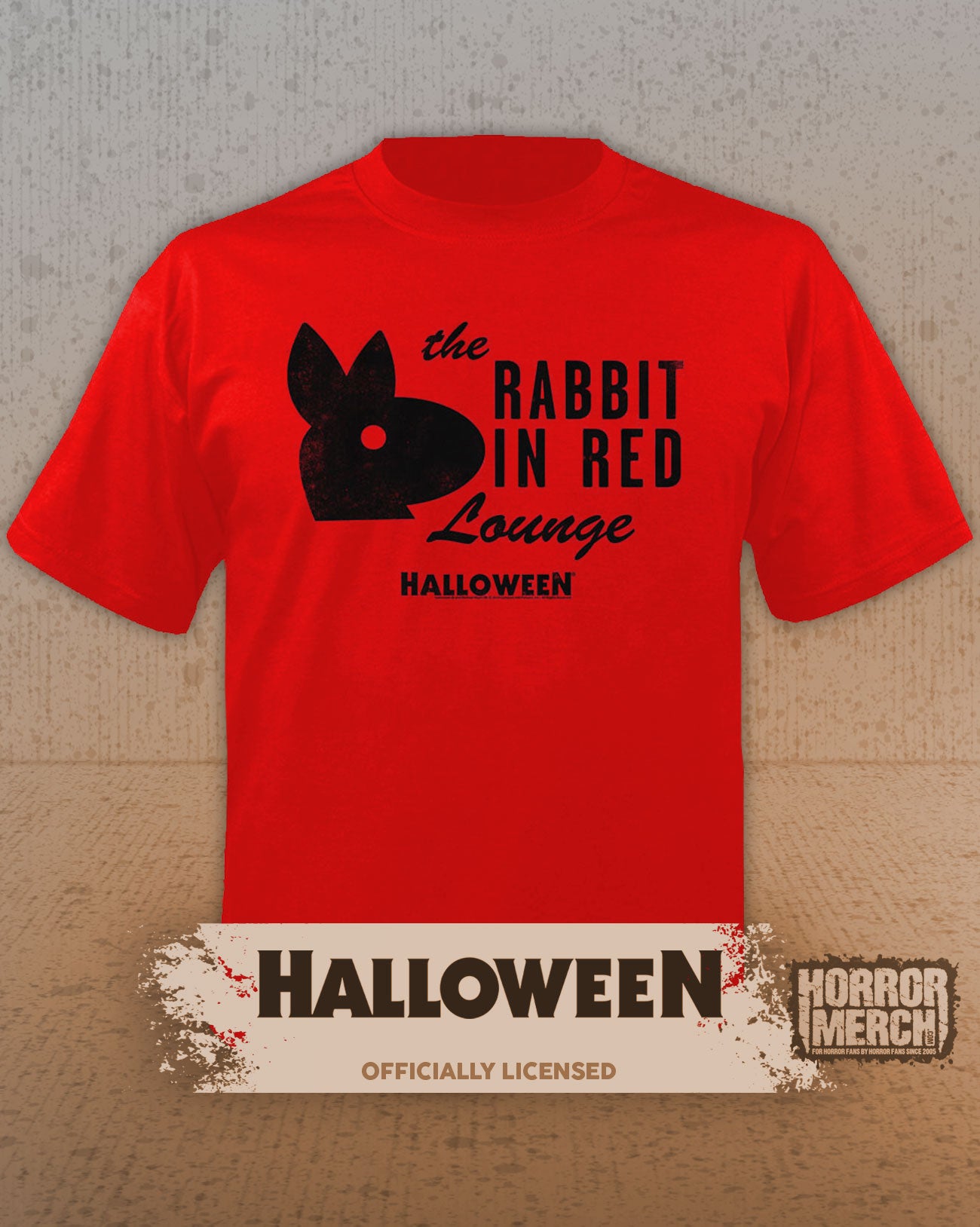 Halloween - Rabbit In Red Lounge Mens Shirt (Red)