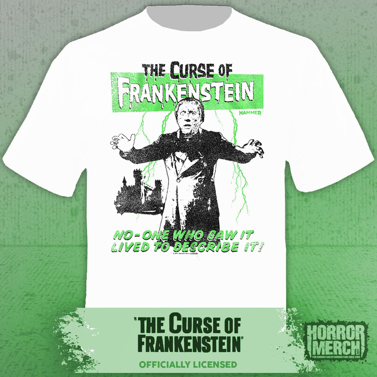 Curse Of Frankenstein - No One Lived Mens Shirt (White)