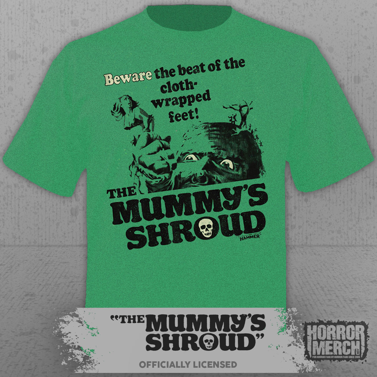 Mummys Shroud - Beware Mens Shirt (Green)