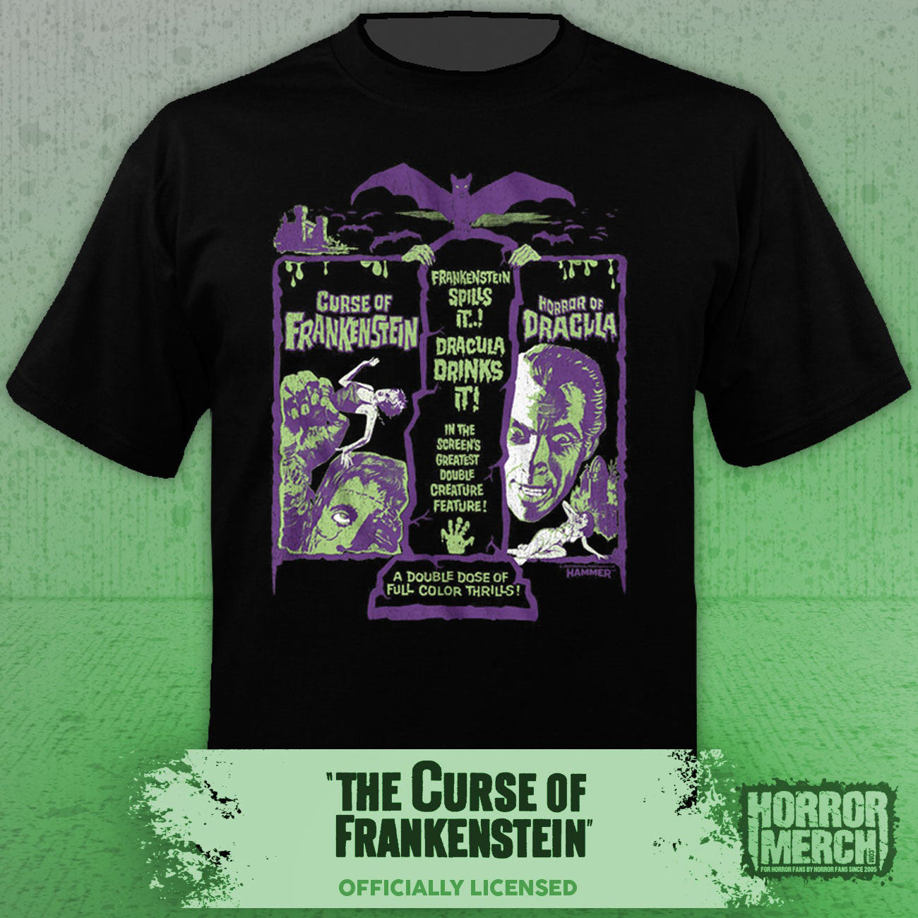Curse Of Frankenstein - Poster Mens Shirt